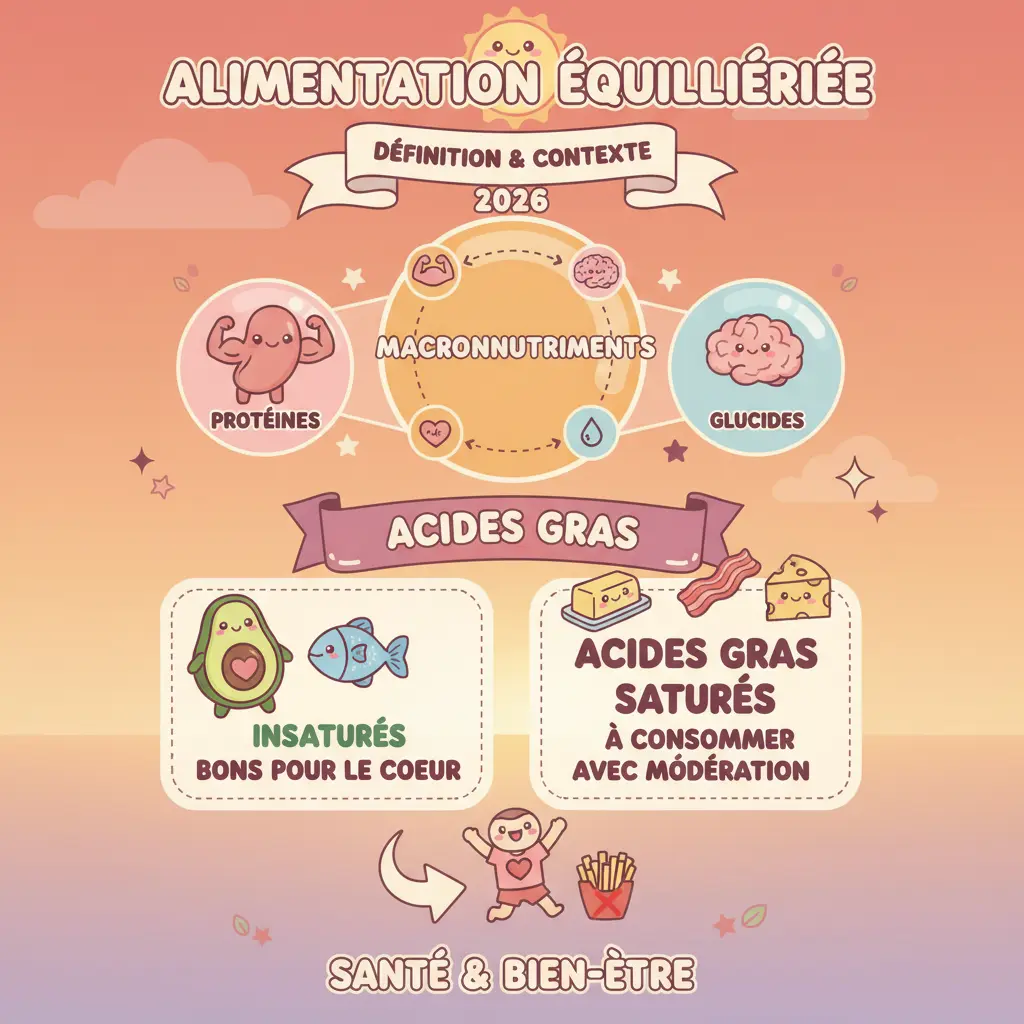alimentation équilibrée définition - acides gras saturés