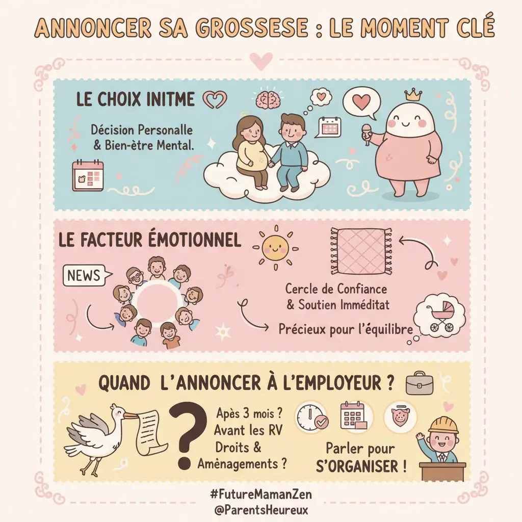 Comprendre 7 points clés : Annoncer sa grossesse, choix et sérénité